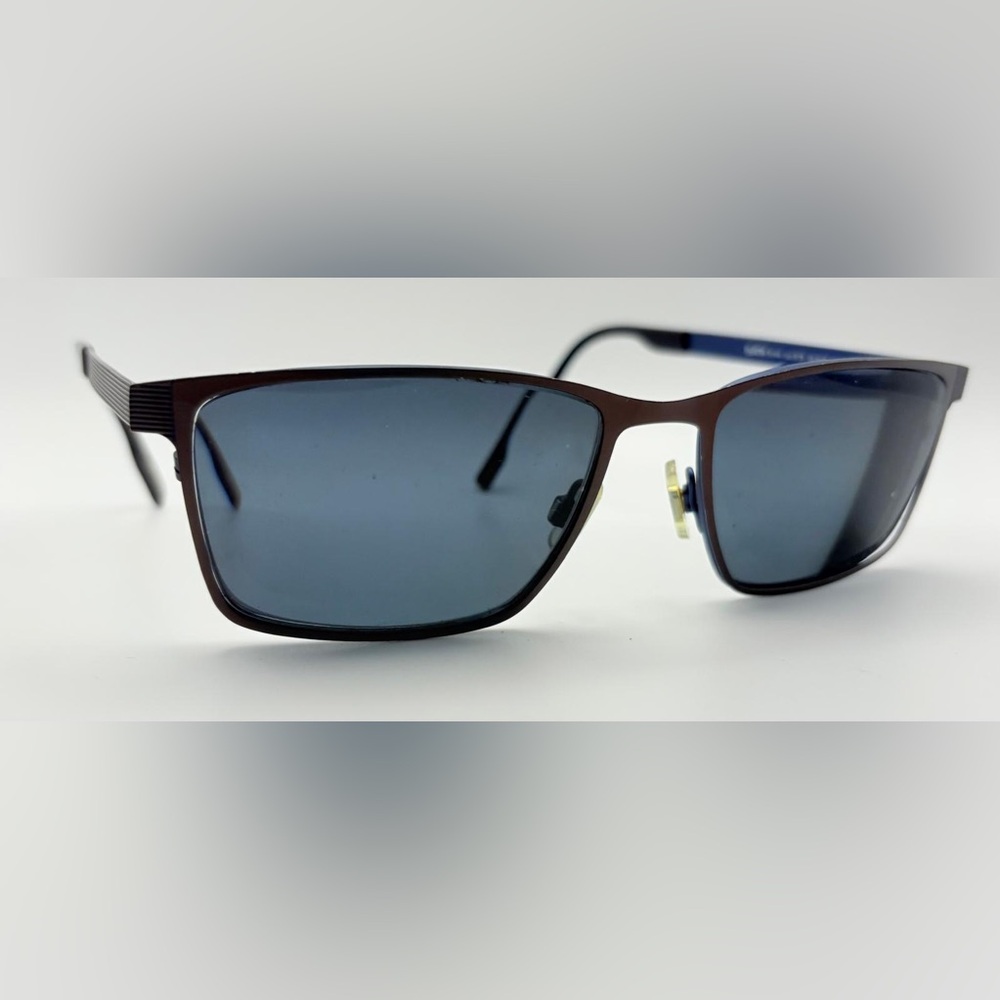 Evatik 9144 Brown Blue Oval Sunglasses Frames Only